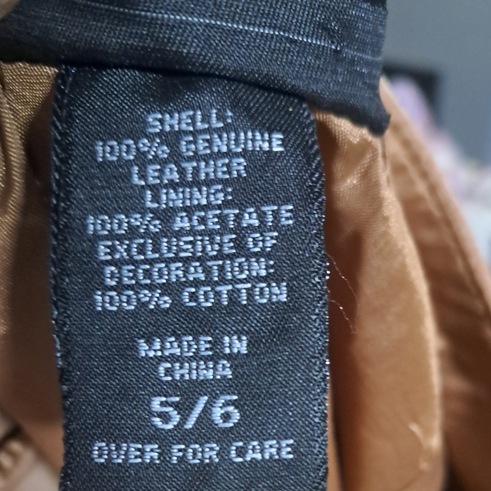 Express Womens Genuine Leather Suede Brown Skirt … - image 6